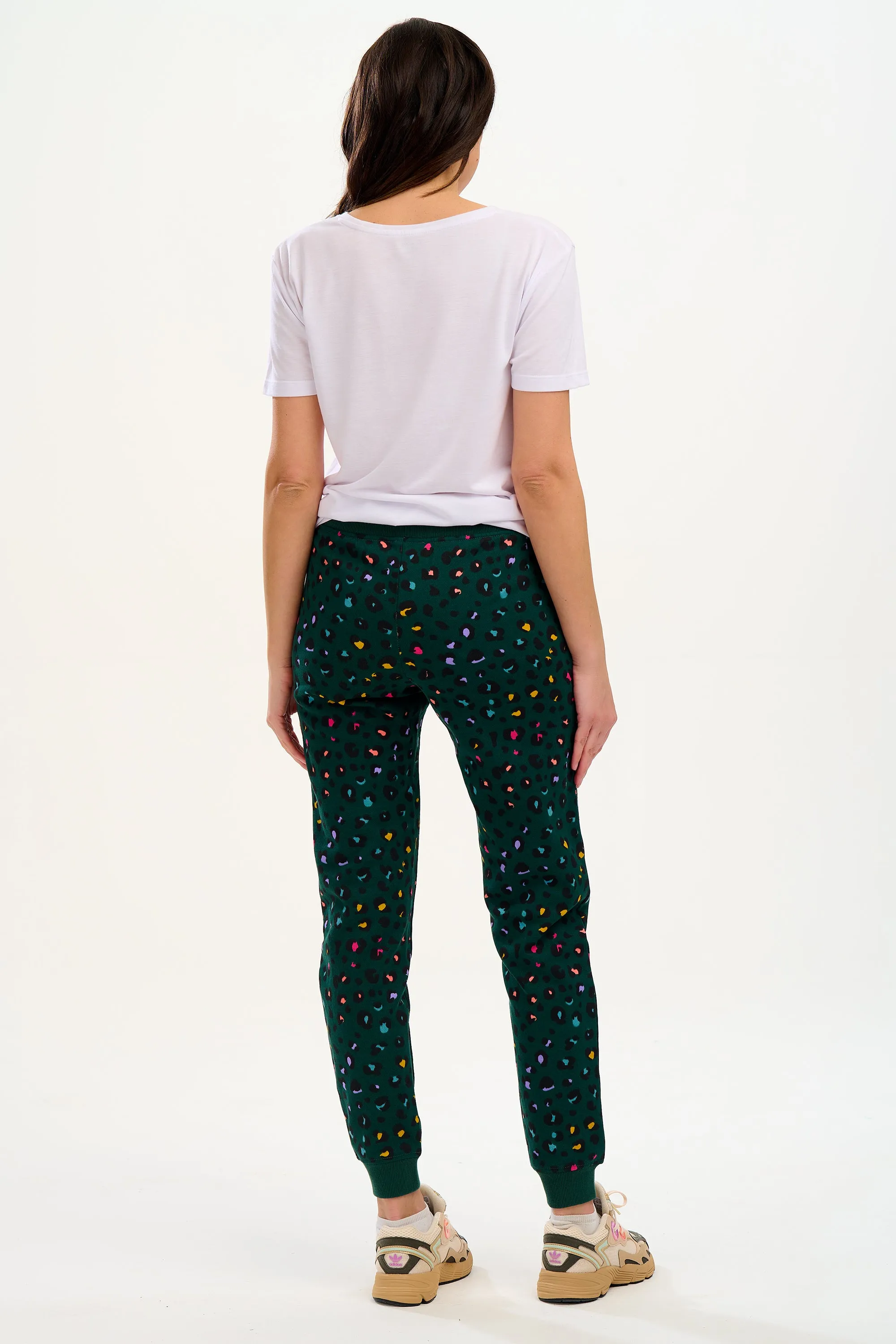Ashley Joggers - Rainbow Leopard Green