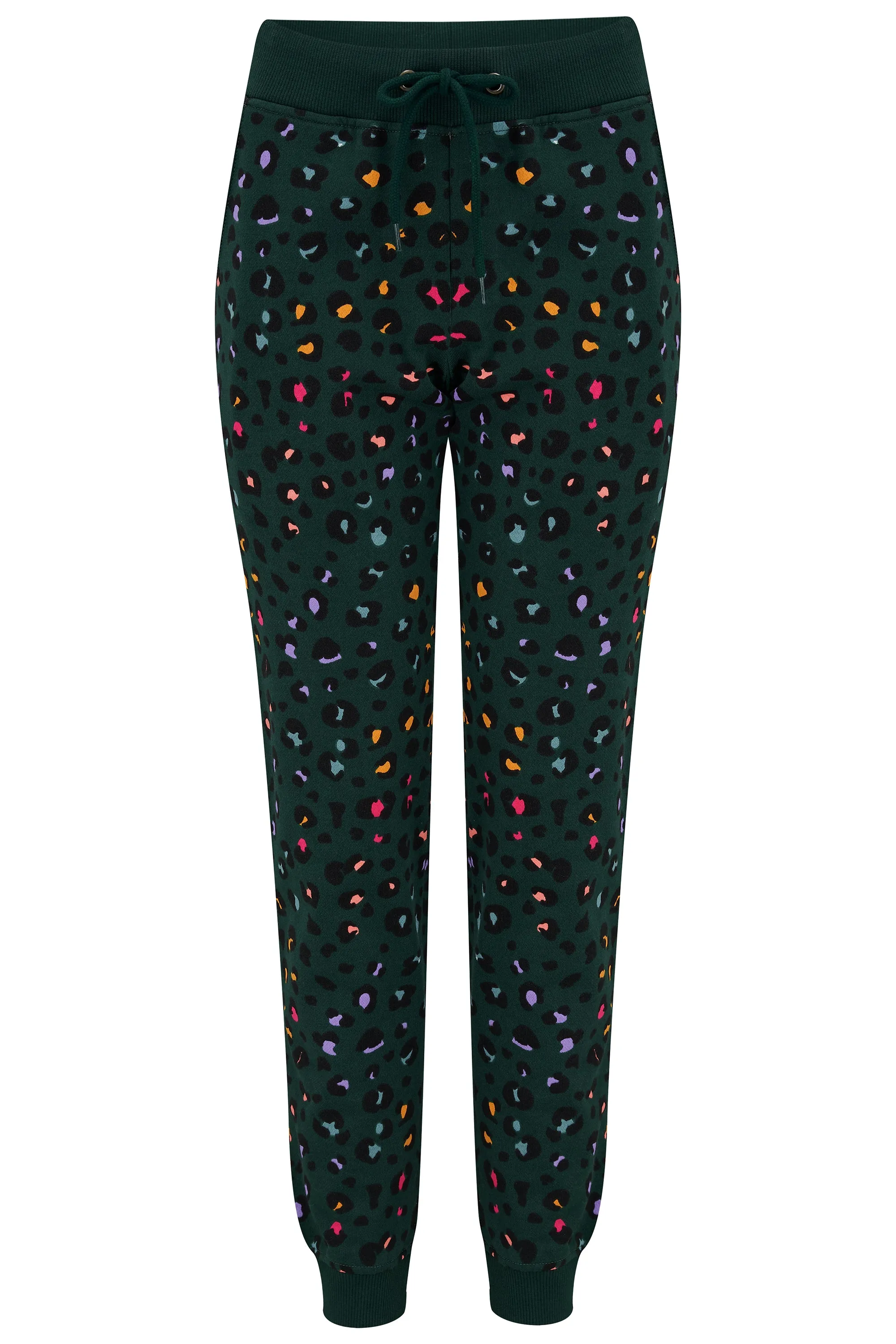 Ashley Joggers - Rainbow Leopard Green