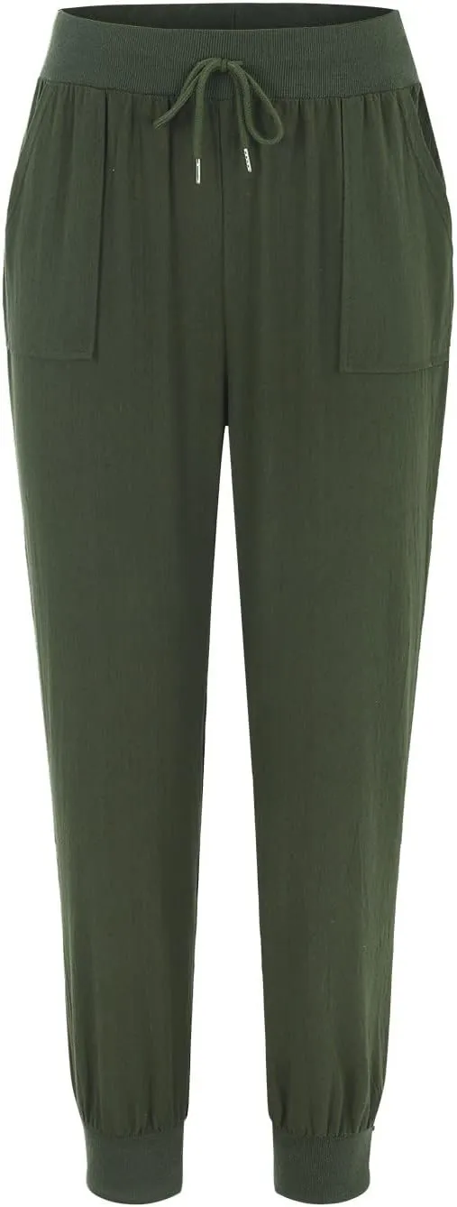 Bootcut Jeans for Women Winter Flowing Work Thermal with Pockets Solid Color Elastic Waist