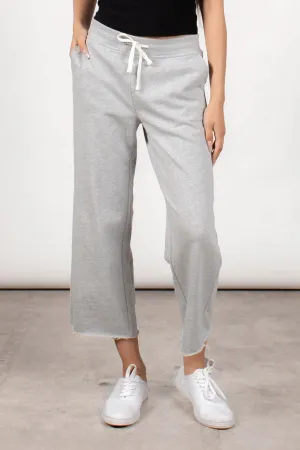 FRENCH TERRY CROP JOGGER - HEATHER GREY