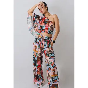 FUGA Pop One Shoulder Co-Ord Multi-Color (Set of 2)