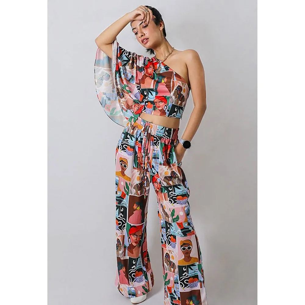FUGA Pop One Shoulder Co-Ord Multi-Color (Set of 2)