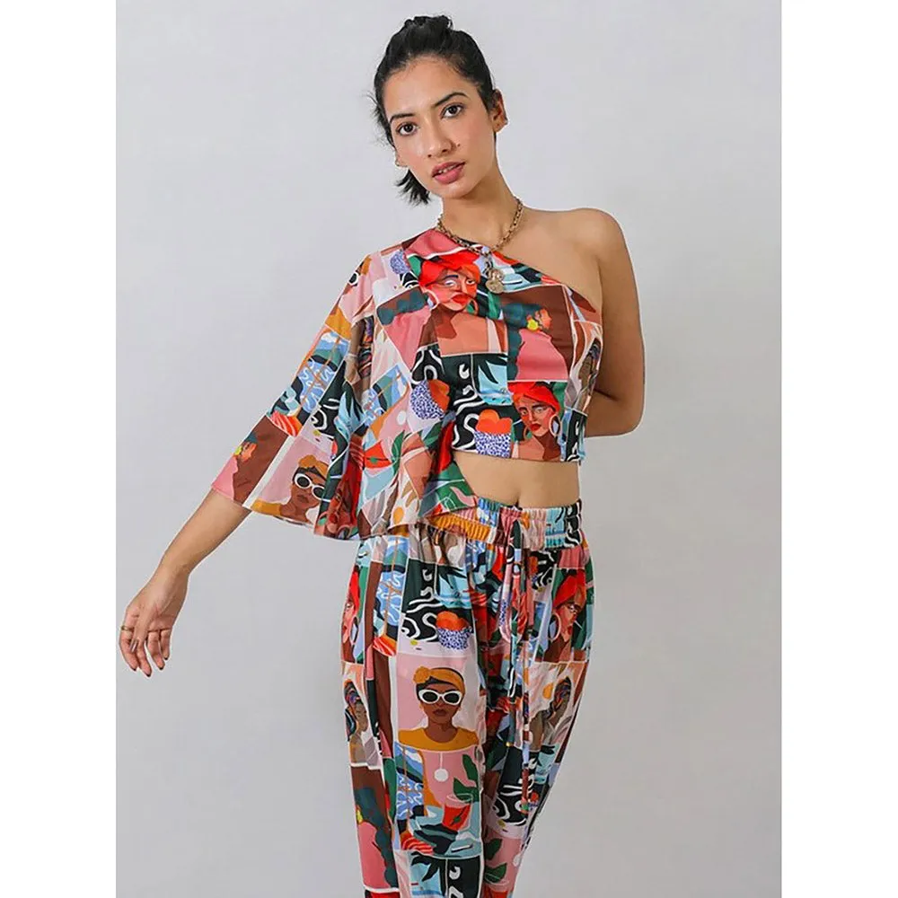 FUGA Pop One Shoulder Co-Ord Multi-Color (Set of 2)