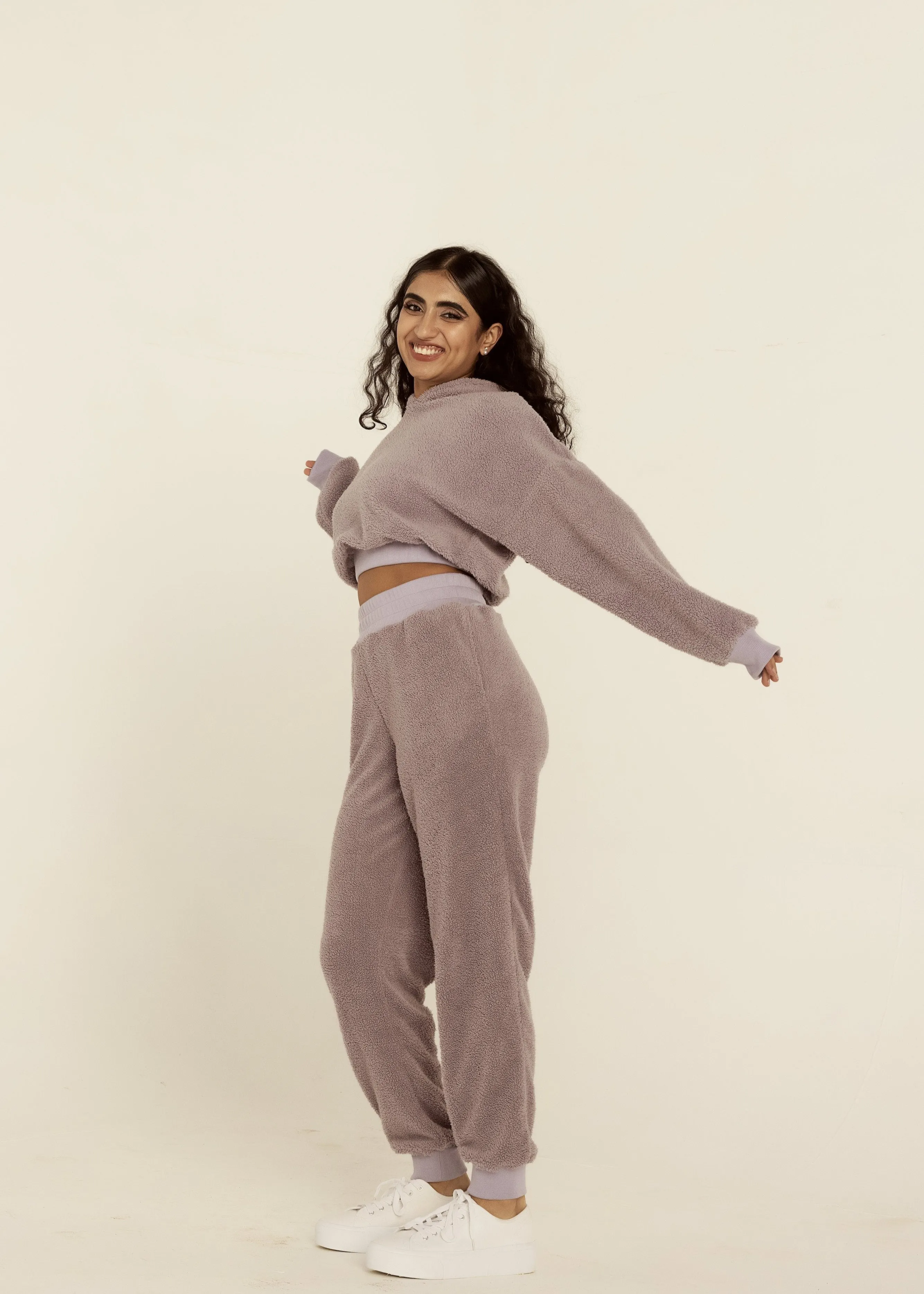 Hannah Lavender Teddy Joggers