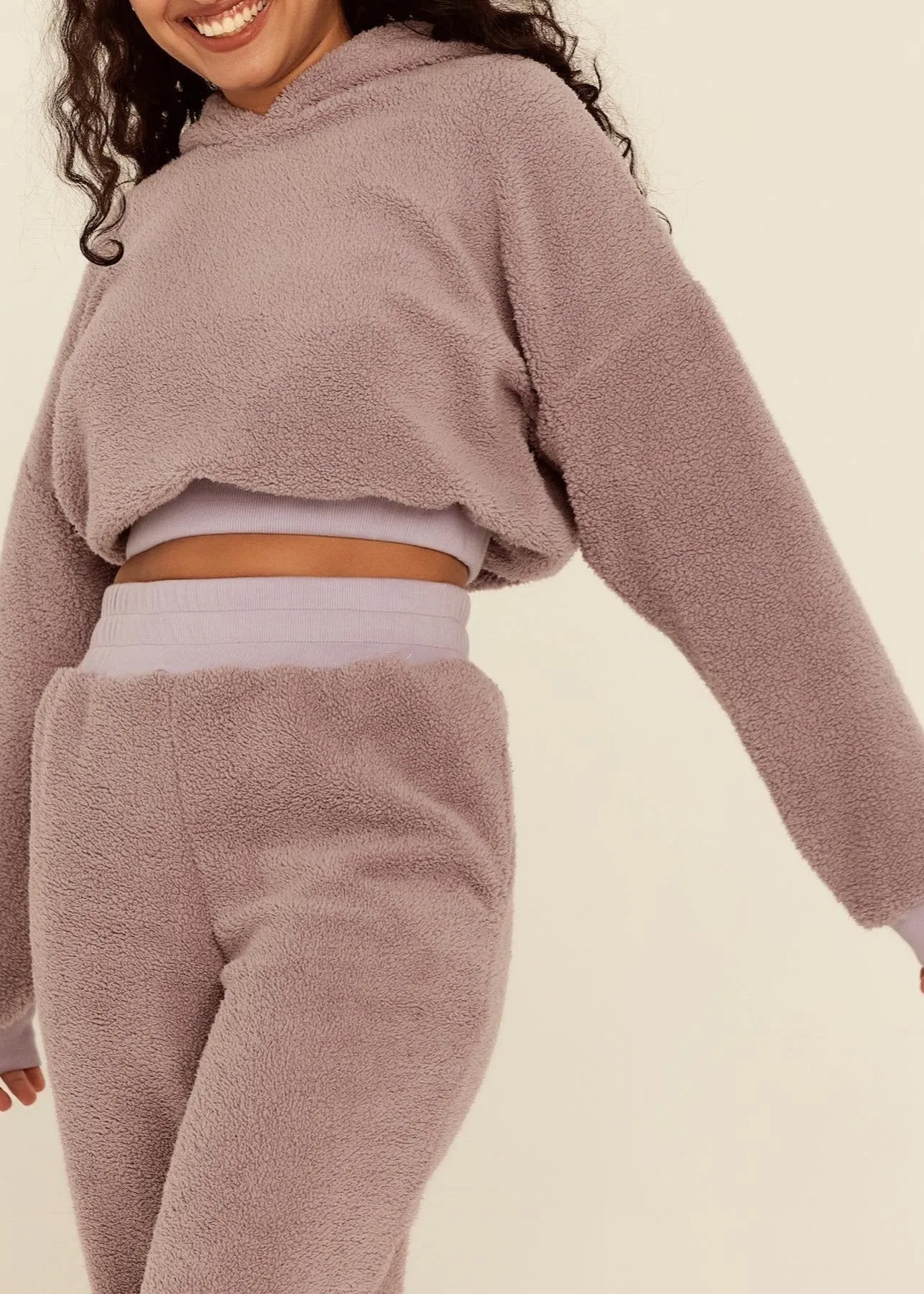 Hannah Lavender Teddy Joggers