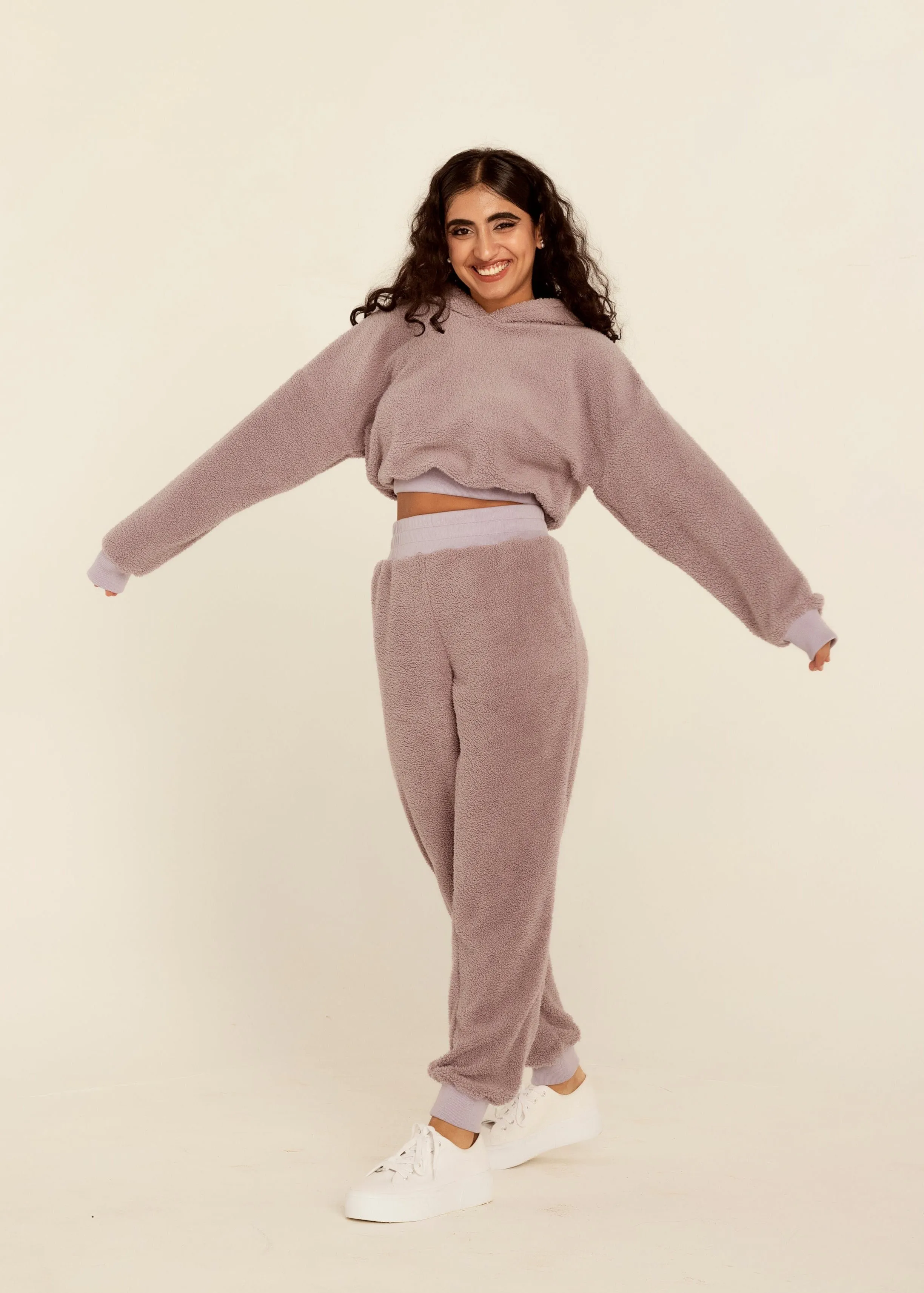 Hannah Lavender Teddy Joggers