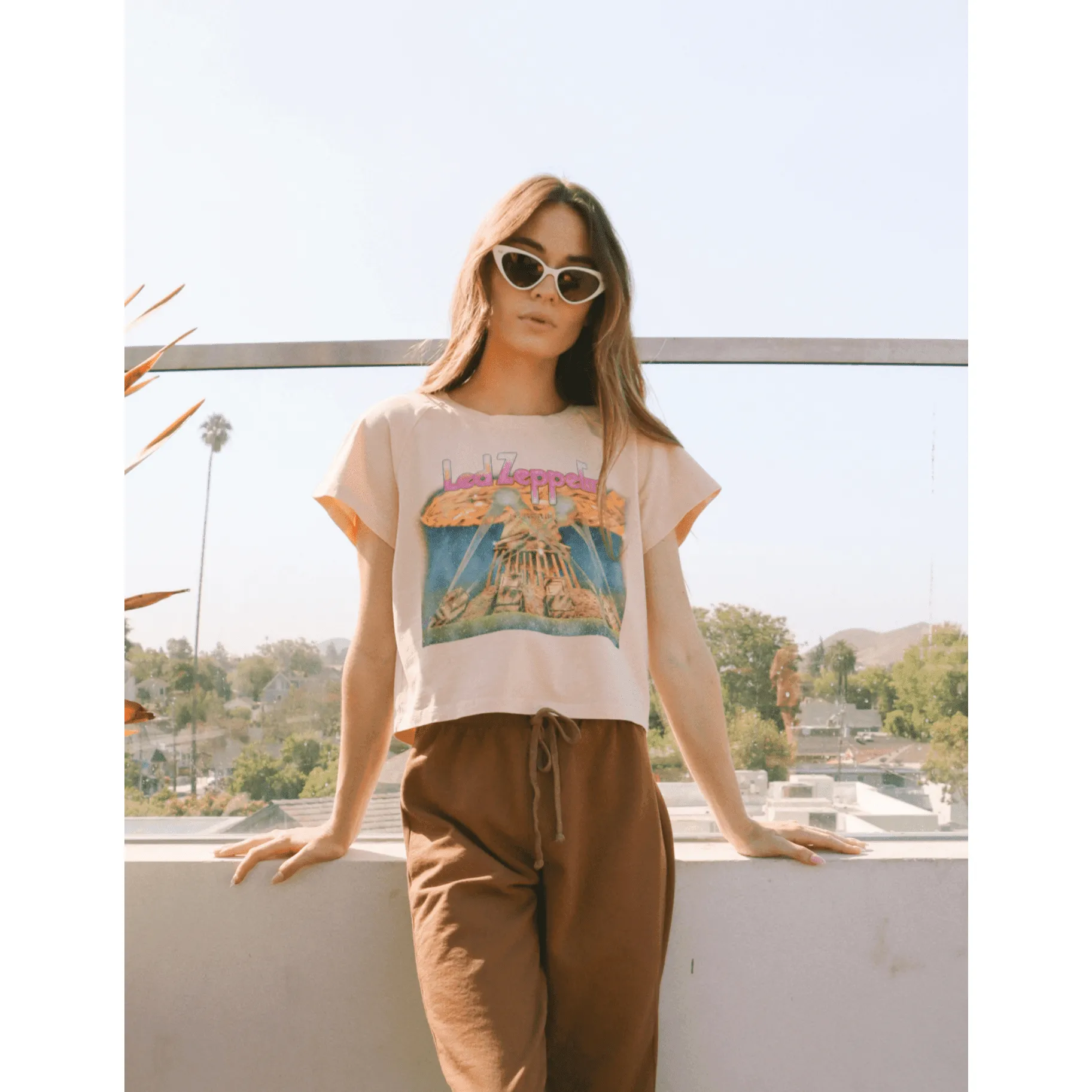 Led Zeppelin Parthenon Crop Tee
