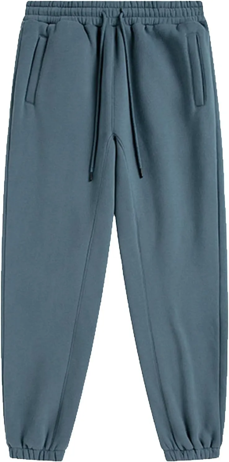 MIDOO Work Pants for Men Slim Fit Elastic Bottom Sweat Pants with Pockets Relaxed Fit Breathable Athletic Workout Joggers