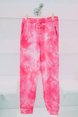 Neon Skies Pink Tie Dye Joggers