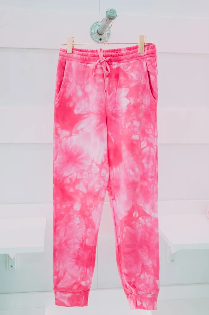 Neon Skies Pink Tie Dye Joggers
