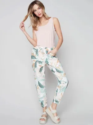 Printed Pull On Crinkle Jogger [Celadon-C5219Y]