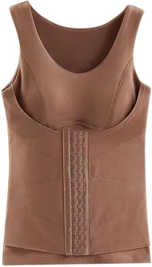Tank Tops for Women with Shelf Bra Winter Thermal Padded Slimming Waist Vest Sleeveless Undershirts