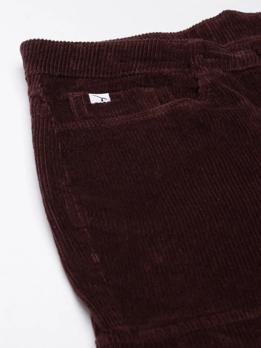Women Brown Slim Fit High-Rise Joggers