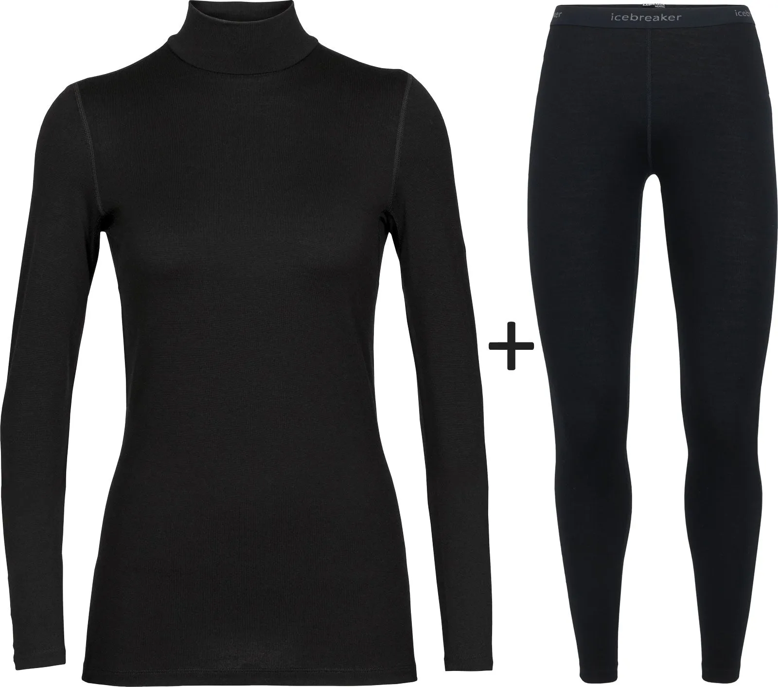 Women's Icebreaker Merino 260 Tech Turtle Neck Top   Tights COMBO