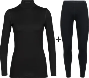 Women's Icebreaker Merino 260 Tech Turtle Neck Top   Tights COMBO